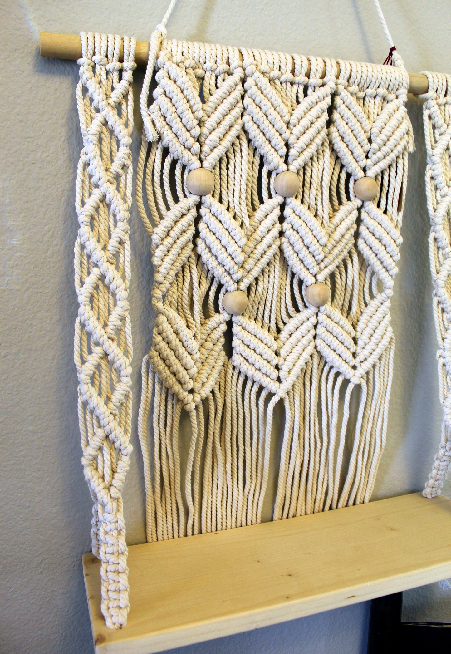 Forget Me Knots Macrame Chevron Hanging Shelf image 3