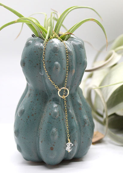 Herkimer Diamond Lariat Necklace image 0